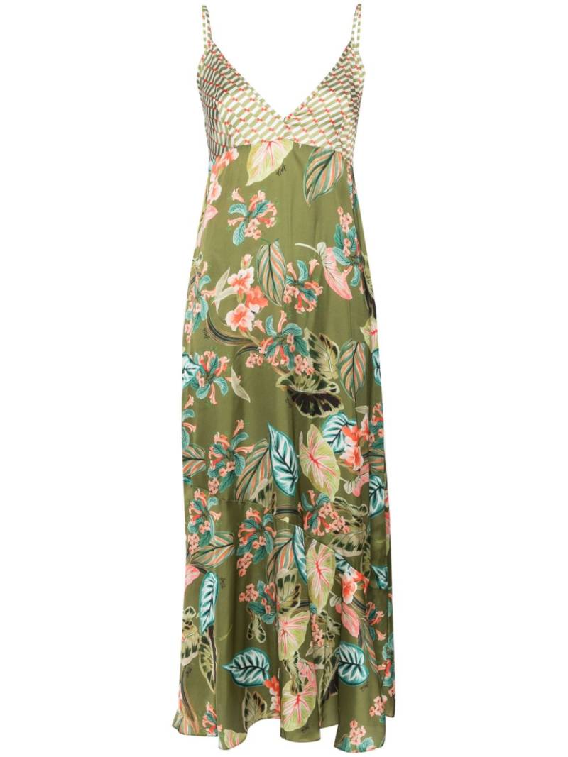 LIU JO mix-print satin dress - Green von LIU JO