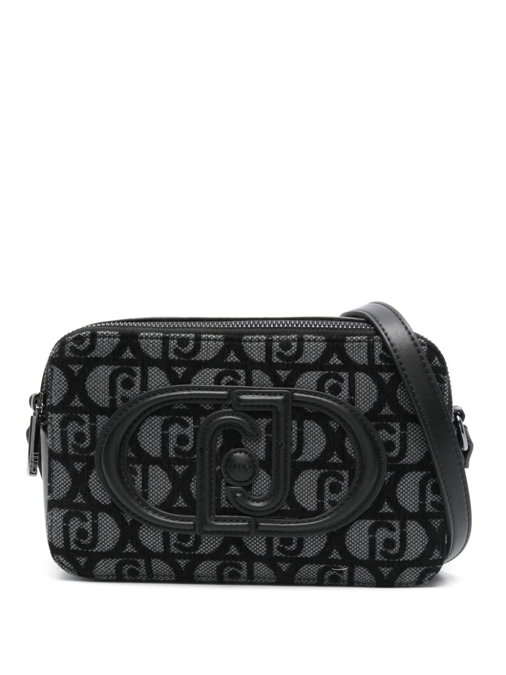 LIU JO monogram-jacquard cross body bag - Black von LIU JO