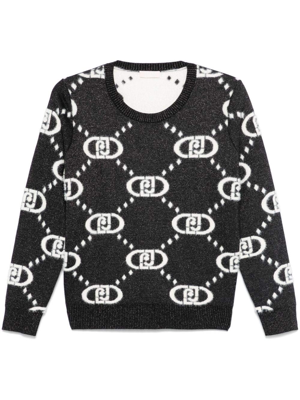 LIU JO monogram-jacquard sweater - Black von LIU JO