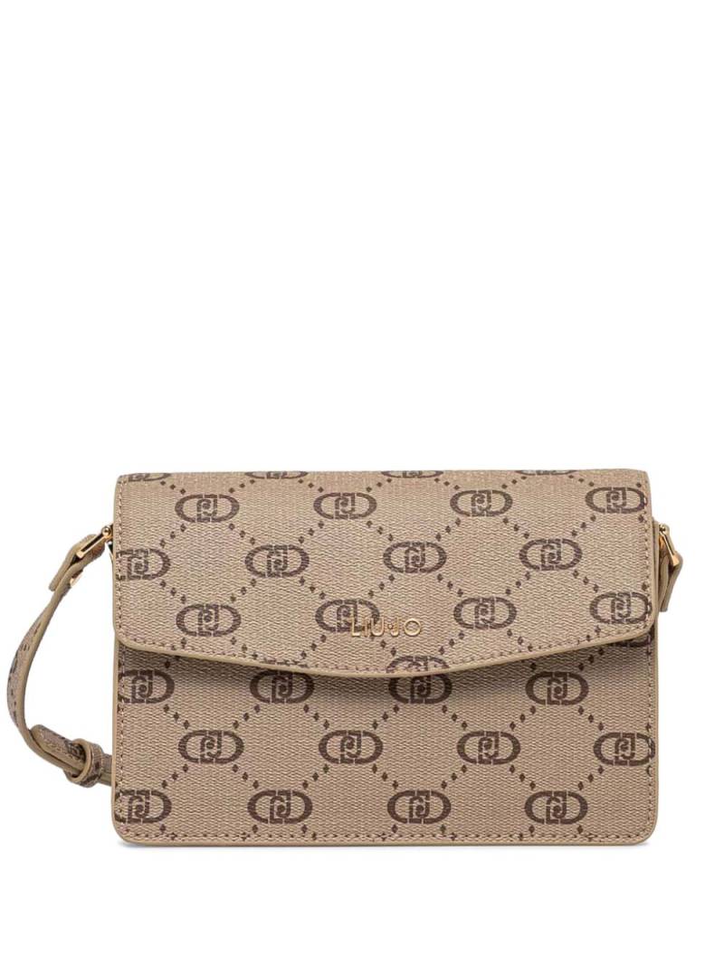 LIU JO monogram-pattern crossbody bag - Neutrals von LIU JO