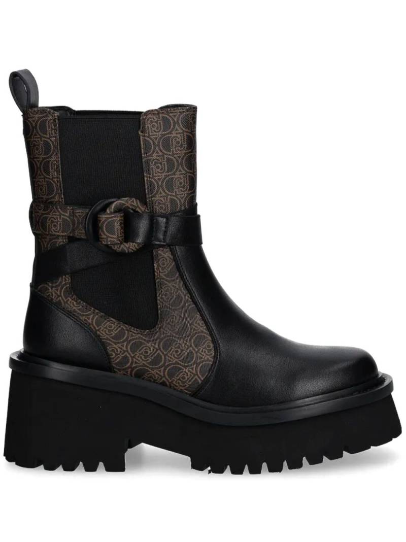 LIU JO monogram-print boots - Black von LIU JO