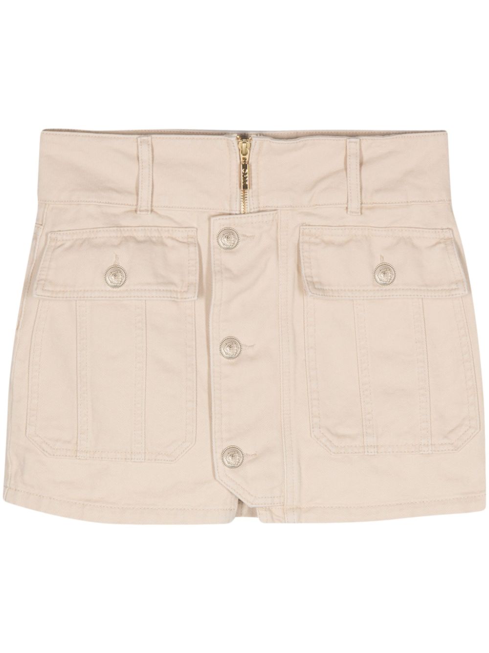 LIU JO panelled denim mini skirt - Neutrals von LIU JO