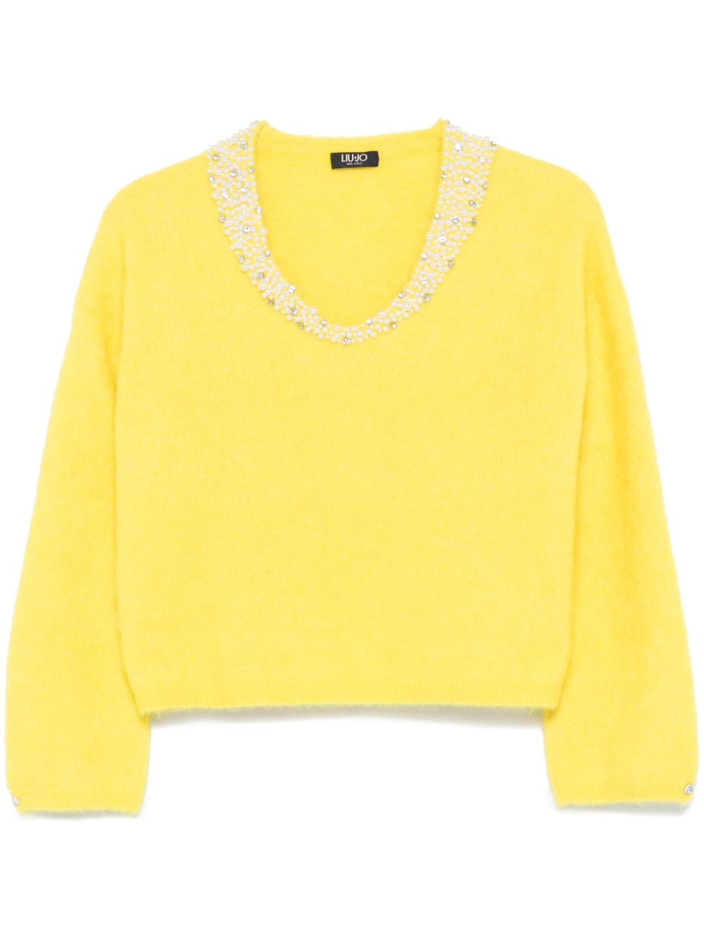 LIU JO pearl-embroidered jumper - Yellow von LIU JO