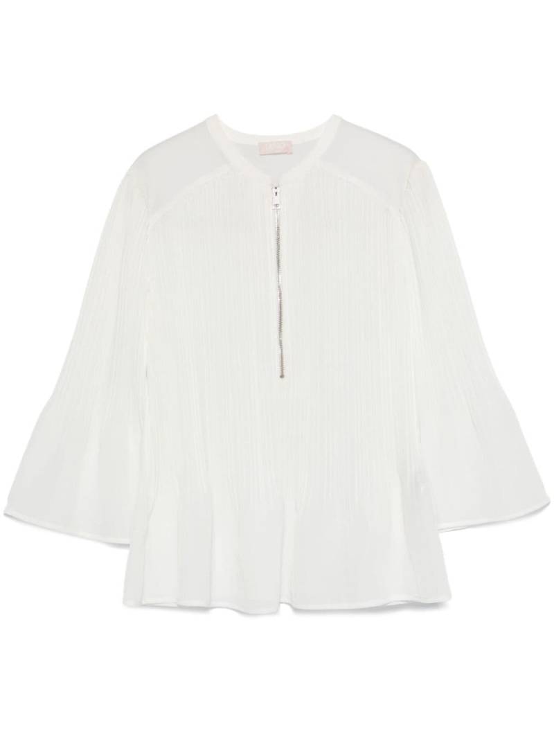 LIU JO pleat-detail blouse - White von LIU JO