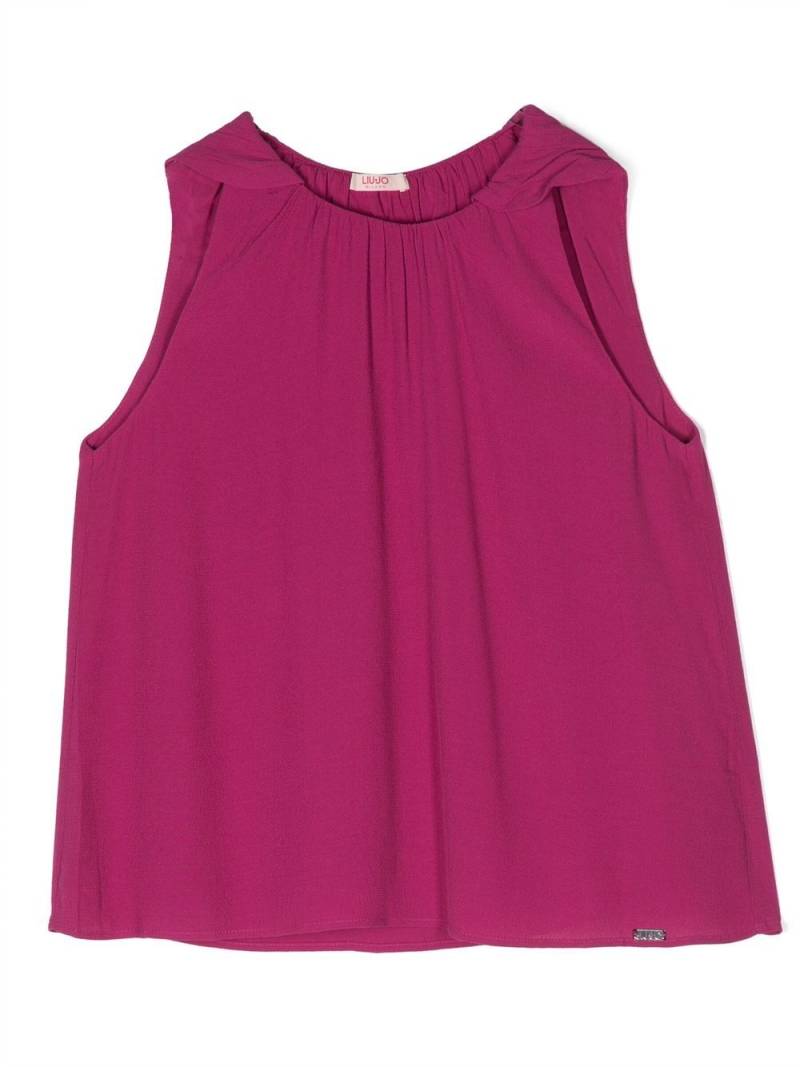 Liu Jo Kids pleat-detail sleeveless blouse - Pink von Liu Jo Kids