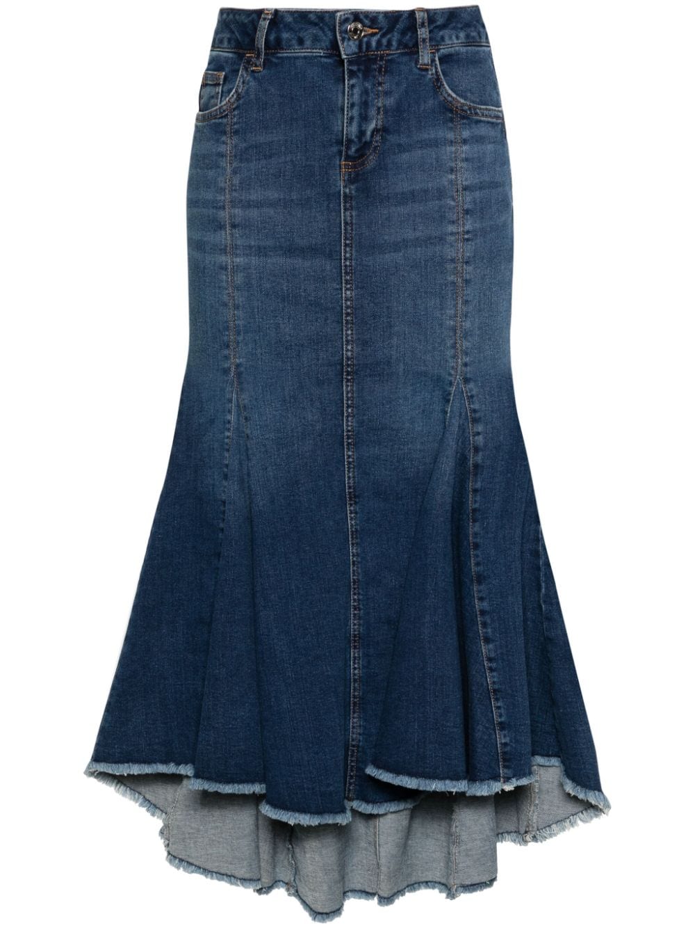 LIU JO pleated maxi denim skirt - Blue von LIU JO