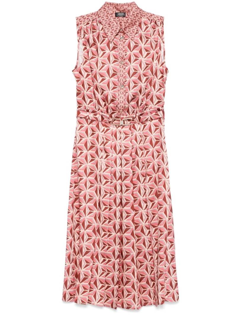 LIU JO printed twill midi dress - Neutrals von LIU JO