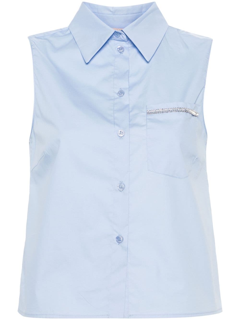 LIU JO rhinestone-embellished shirt - Blue von LIU JO