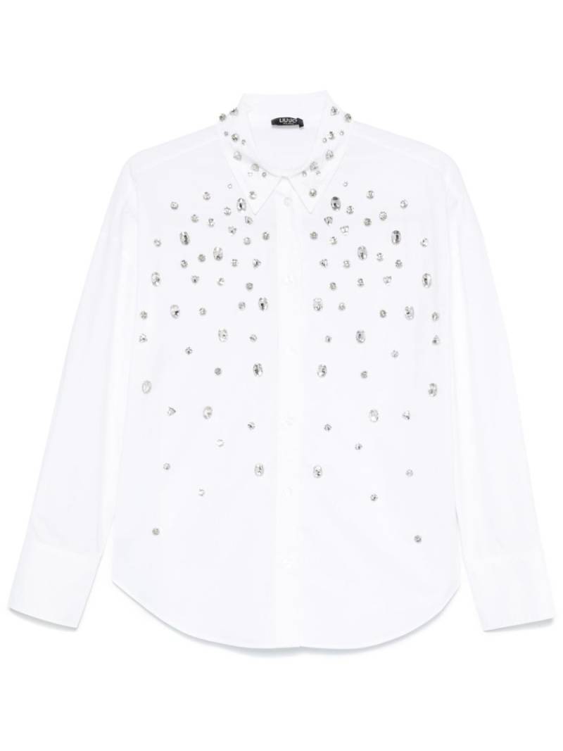 LIU JO rhinestone-embellished shirt - White von LIU JO