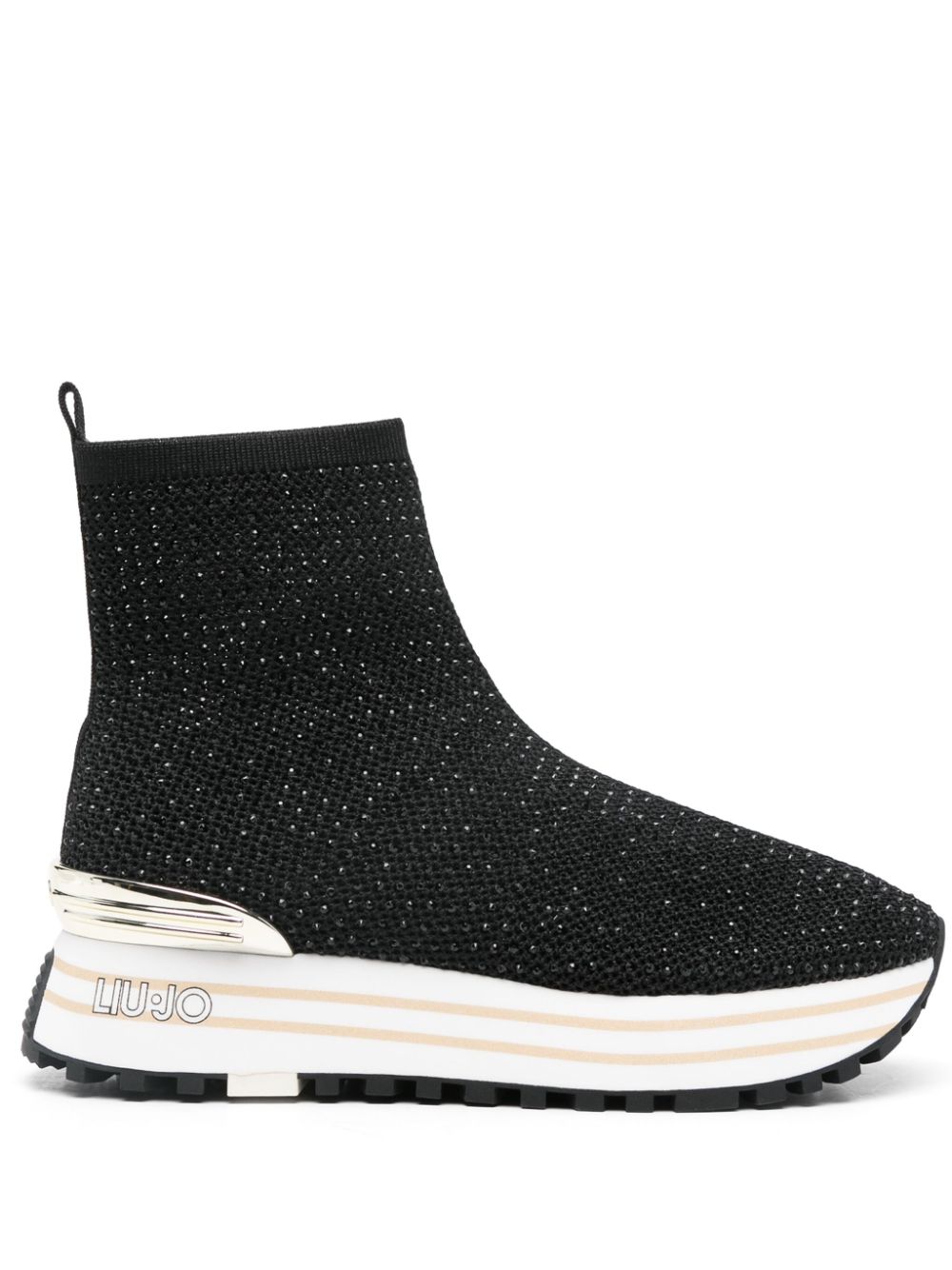 LIU JO rhinestone-embellished sock sneakers - Black von LIU JO