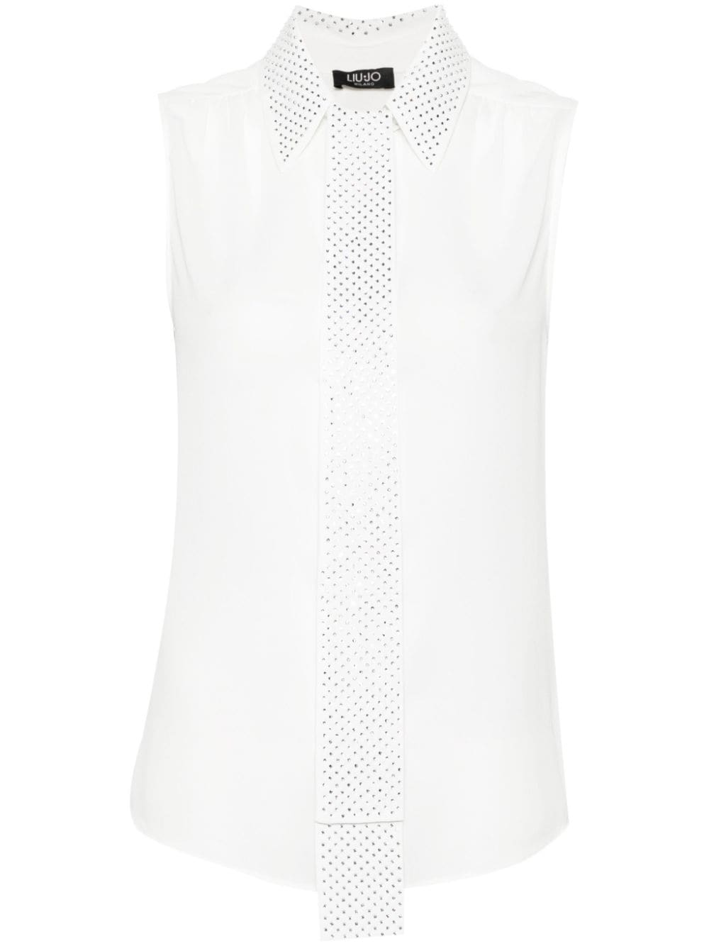 LIU JO rhinestone-embellished top - White von LIU JO