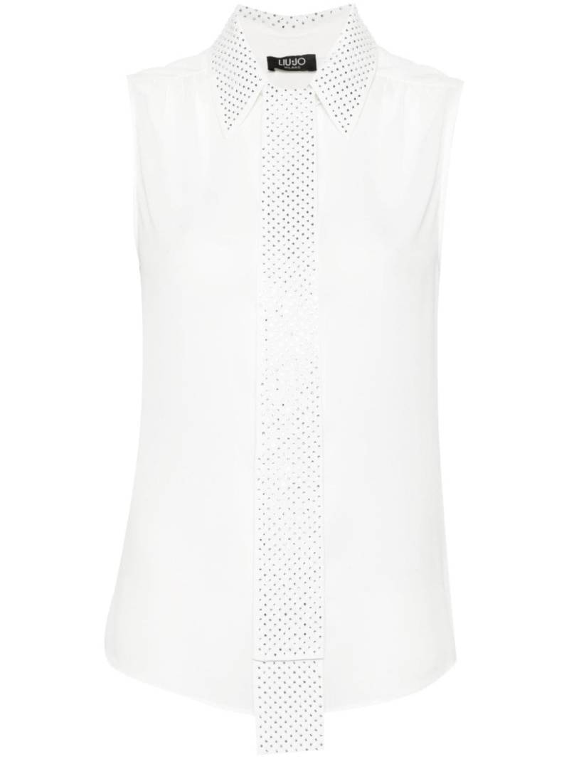 LIU JO rhinestone-embellished top - White von LIU JO