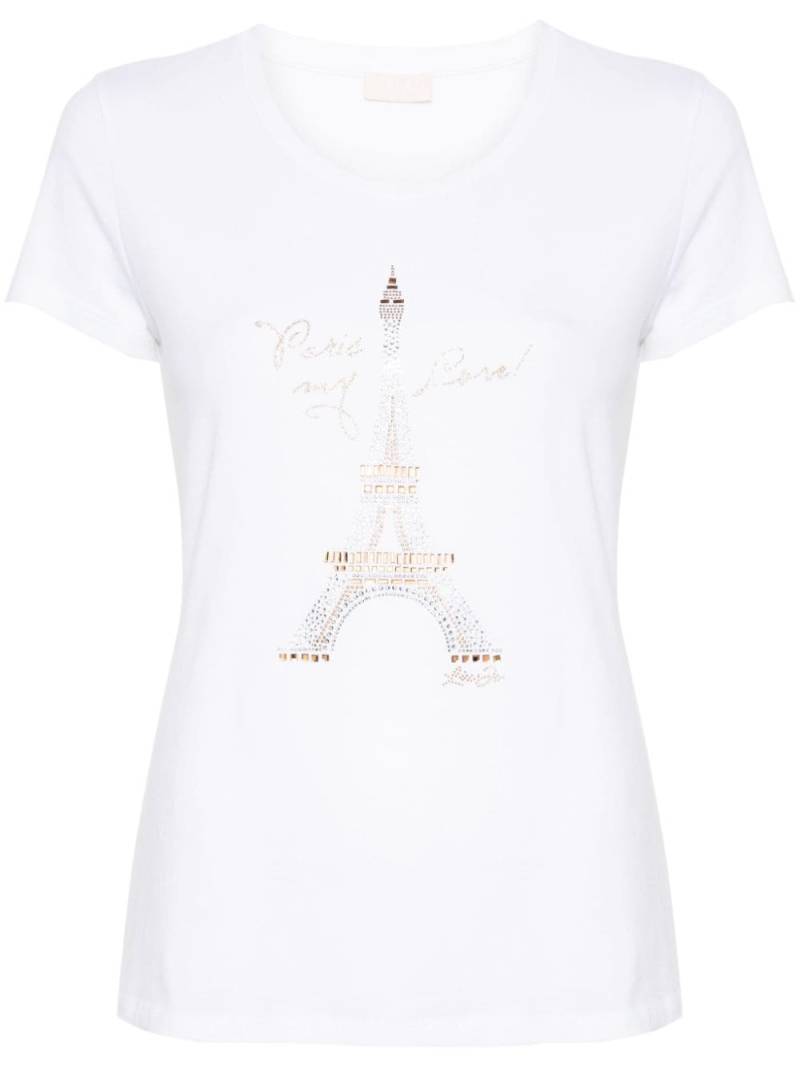 LIU JO rhinestoned T-shirt - White von LIU JO