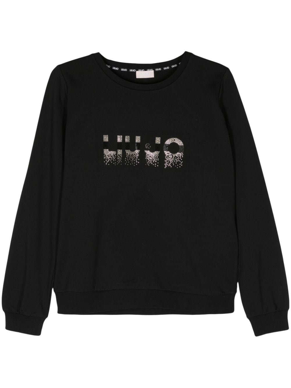 LIU JO rhinestoned crew-neck sweatshirt - Black von LIU JO