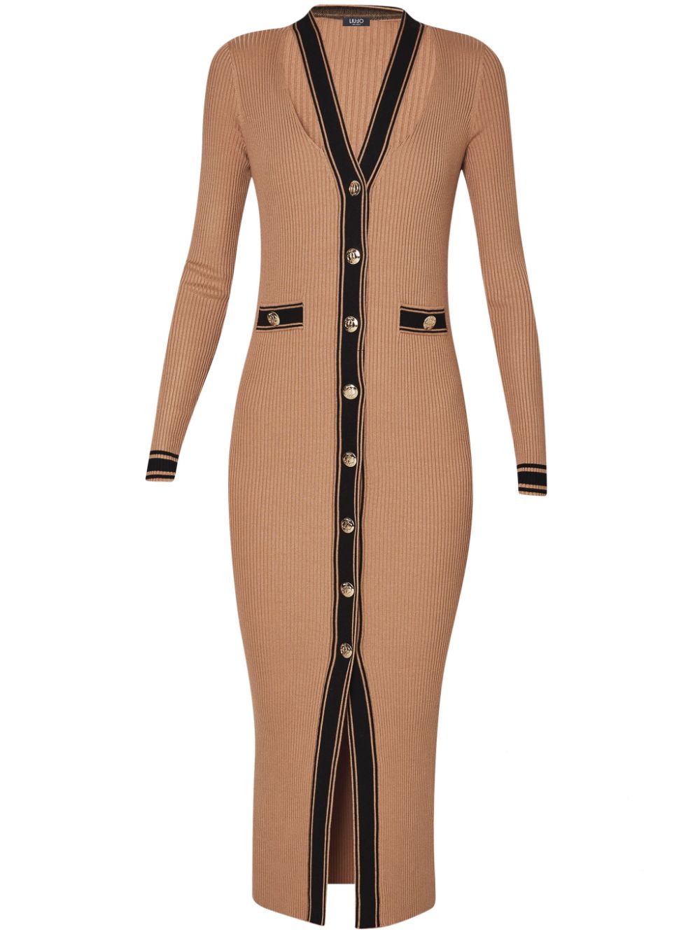 LIU JO ribbed midi dress - Neutrals von LIU JO