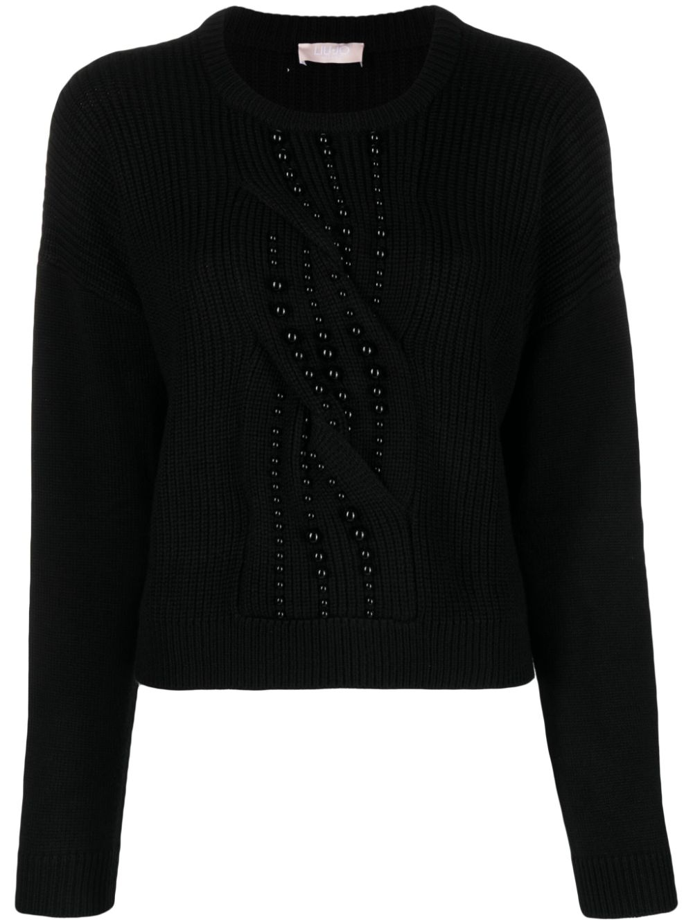 LIU JO round-neck knitted top - Black von LIU JO