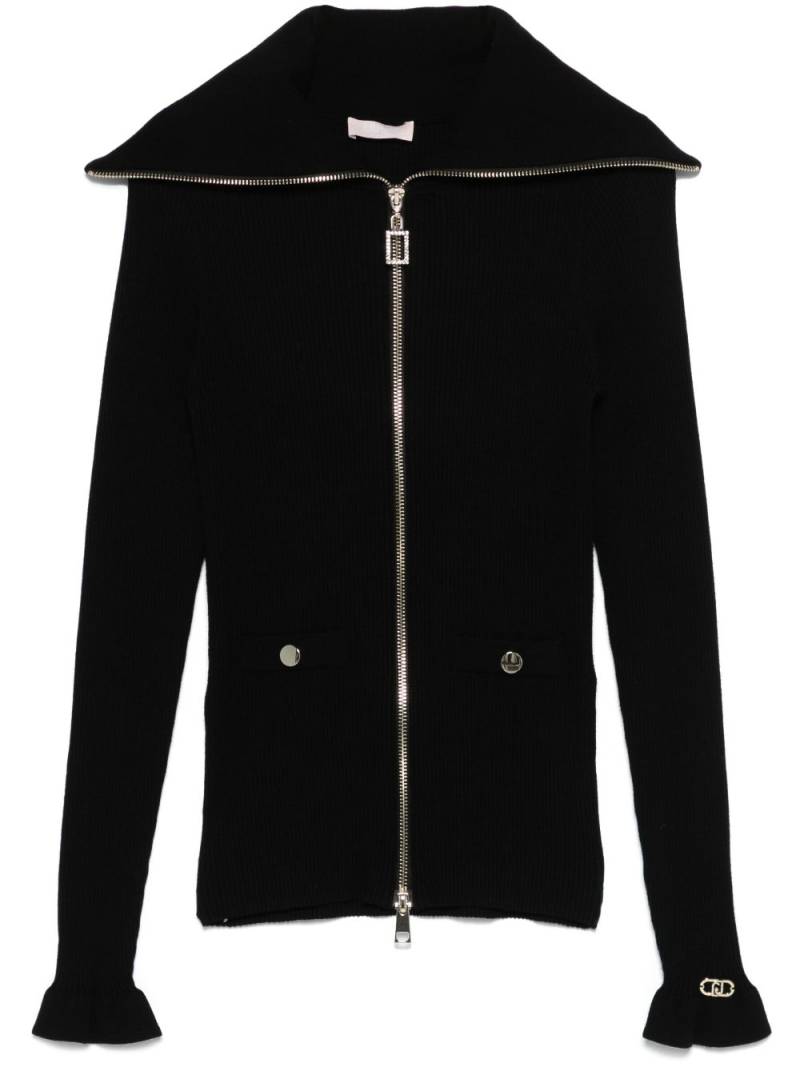 LIU JO sailor-collar cardigan - Black von LIU JO