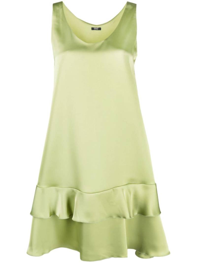 LIU JO satin-finish ruffle-hem dress - Green von LIU JO