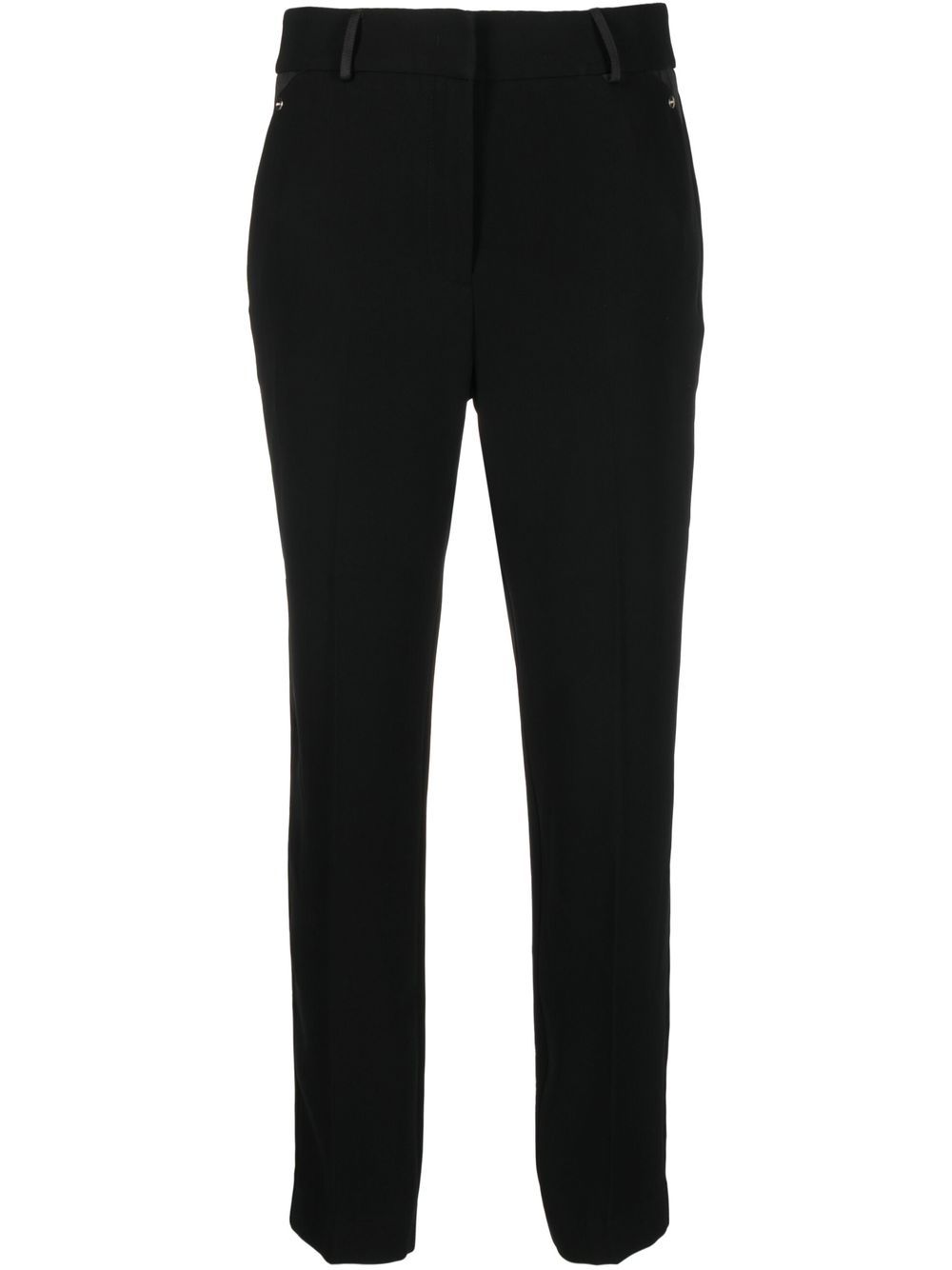 LIU JO satin-detail cropped trousers - Black von LIU JO