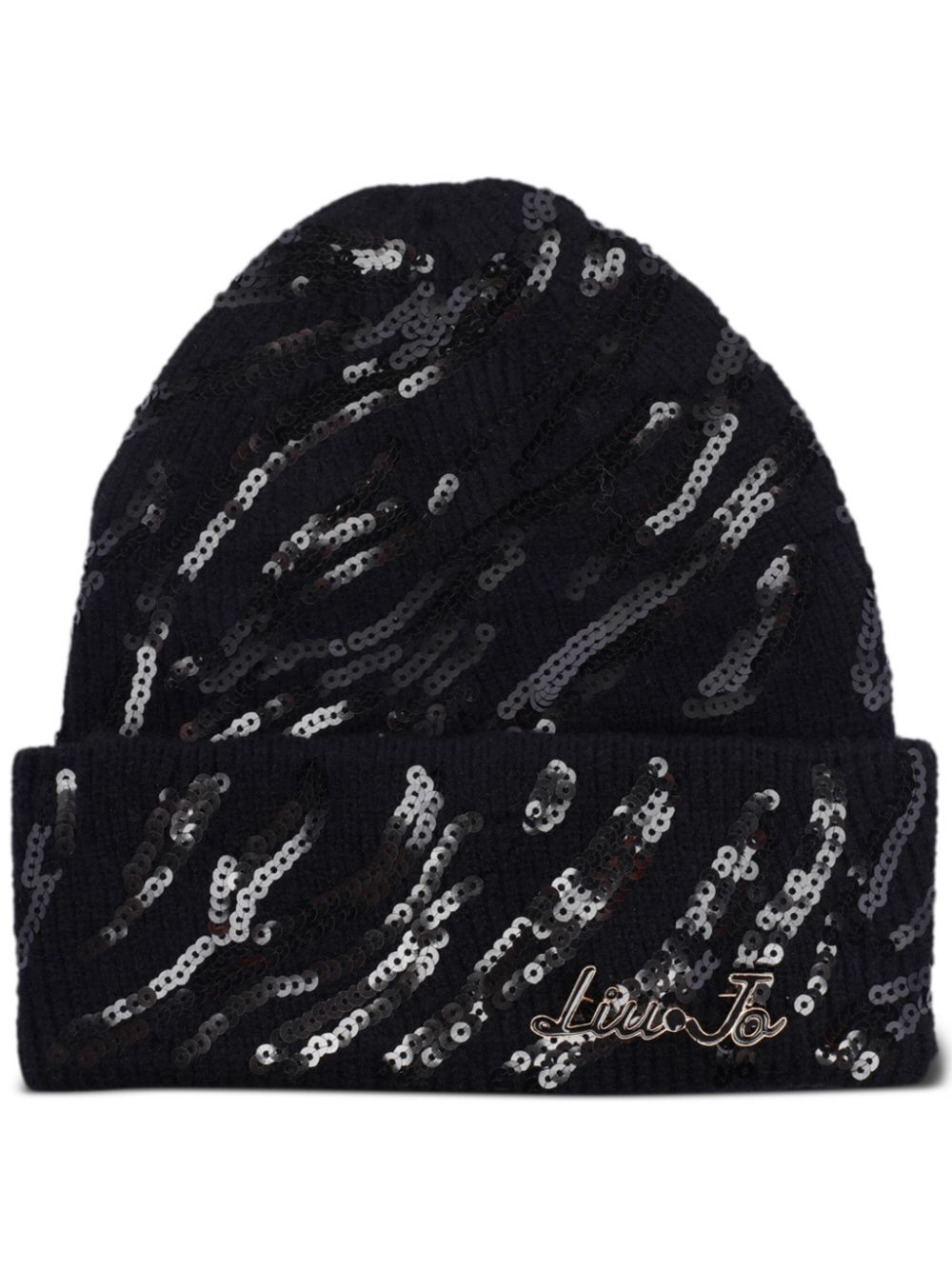 LIU JO sequin-embellished beanie (set of two) - Black von LIU JO