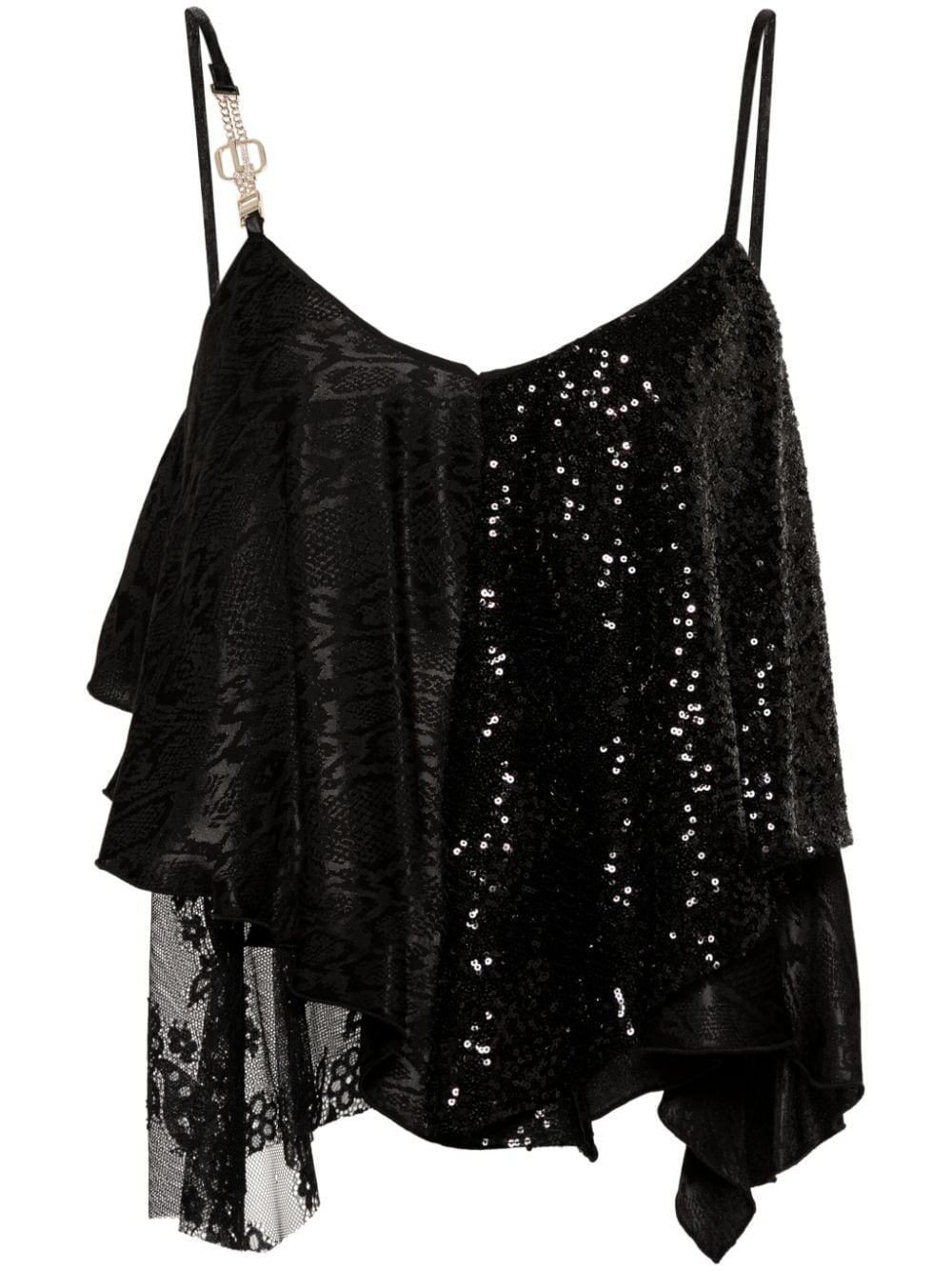 LIU JO sequin-embellished tank top - Black von LIU JO