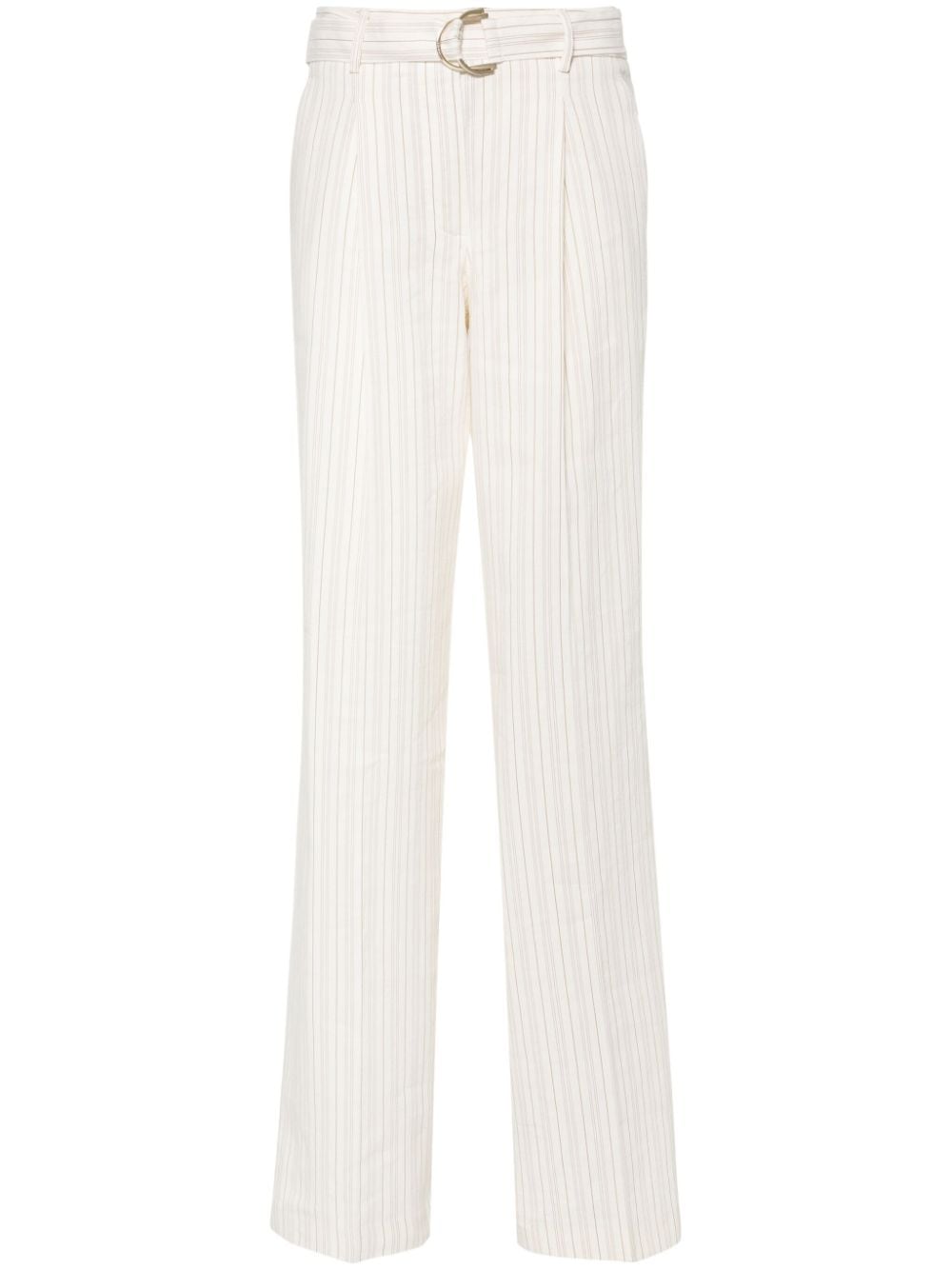 LIU JO striped straight-leg trousers - Neutrals von LIU JO