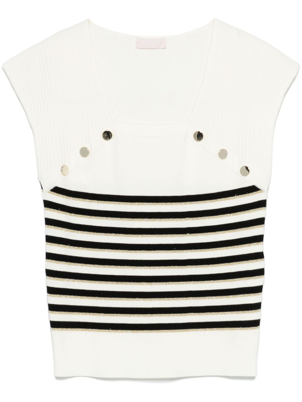 LIU JO striped top - White von LIU JO