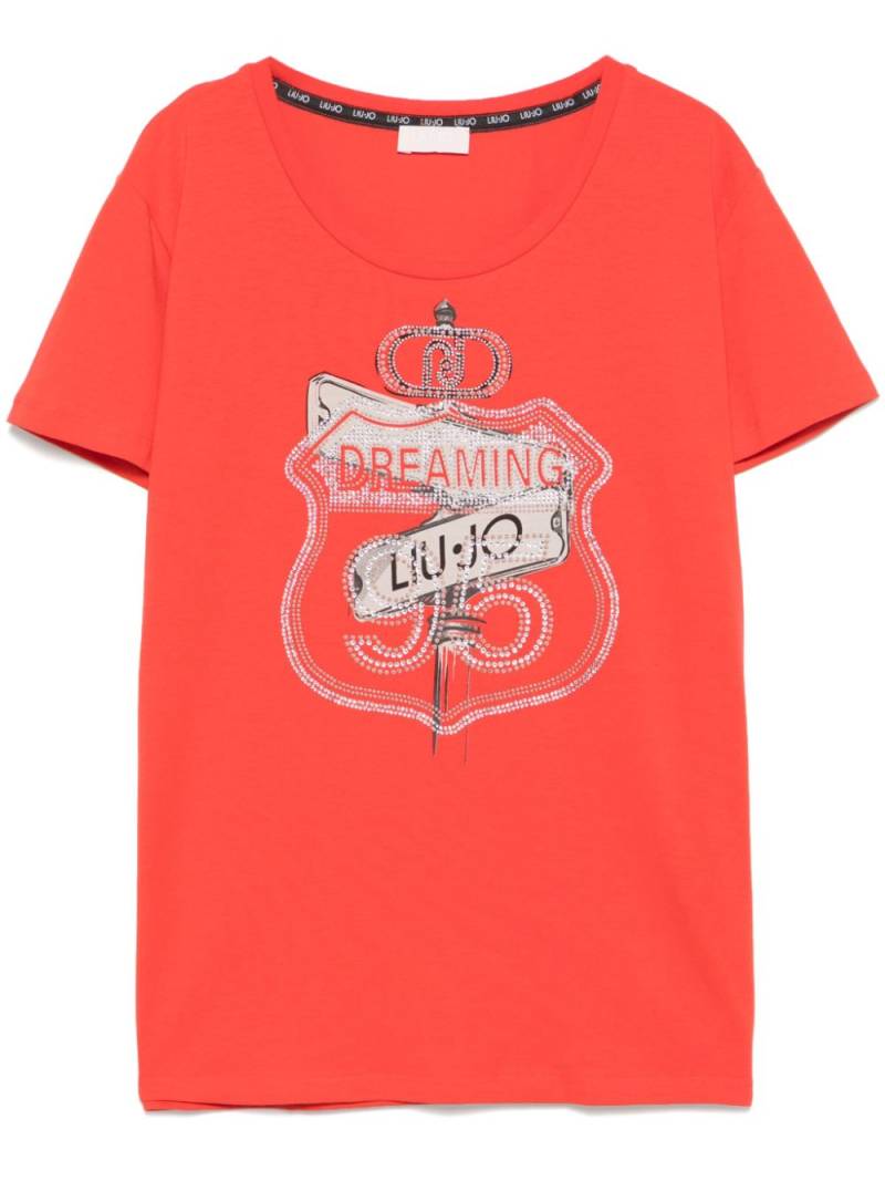 LIU JO studded T-shirt - Orange von LIU JO