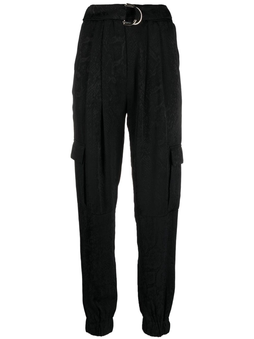 LIU JO tapered cargo trousers - Black von LIU JO