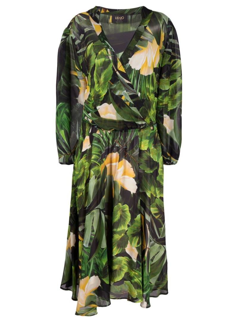 LIU JO tropical-print midi dress - Green von LIU JO