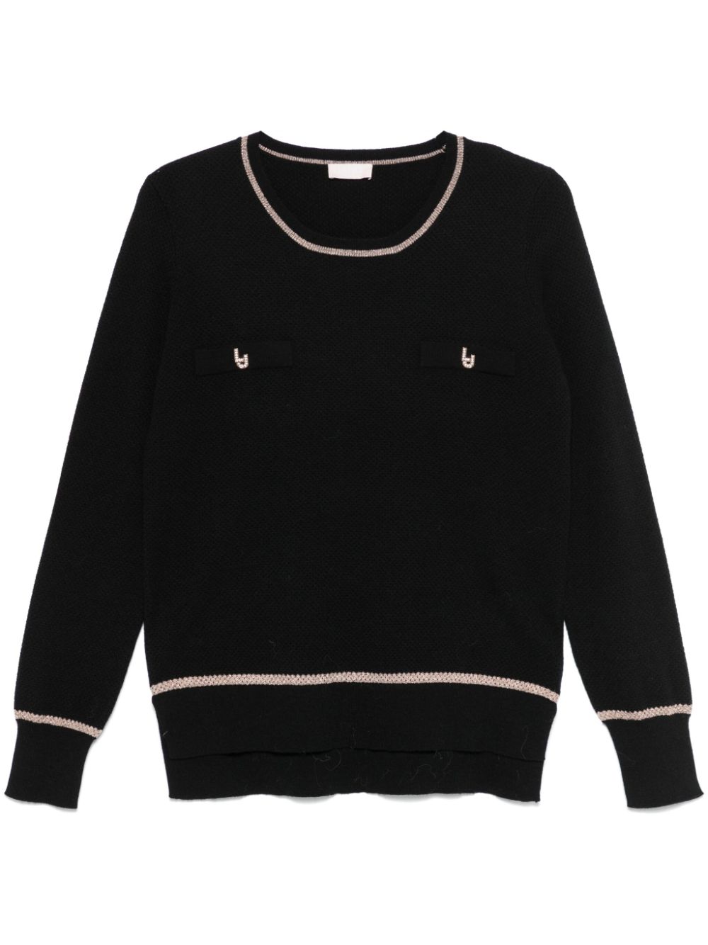 LIU JO waffle-knit sweater - Black von LIU JO