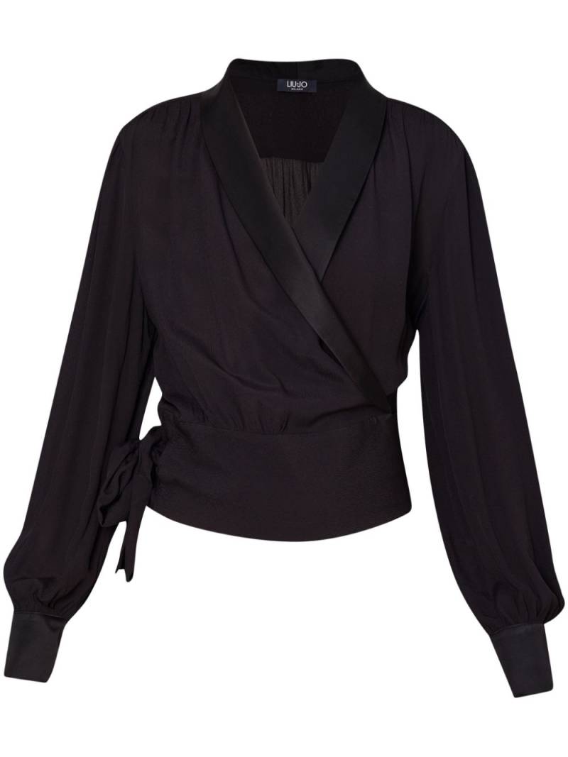 LIU JO wrap-design blouse - Black von LIU JO