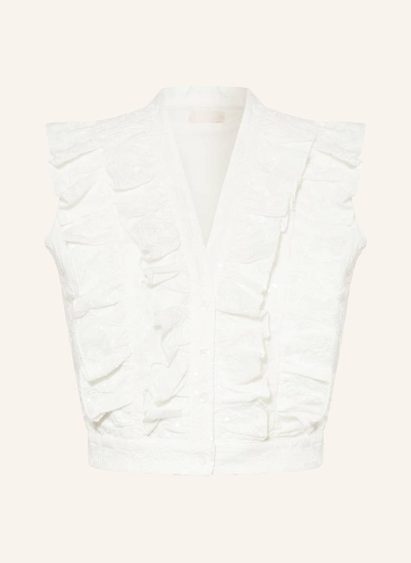Liu Jo Cropped-Blusentop Mit Pailletten weiss von LIU JO