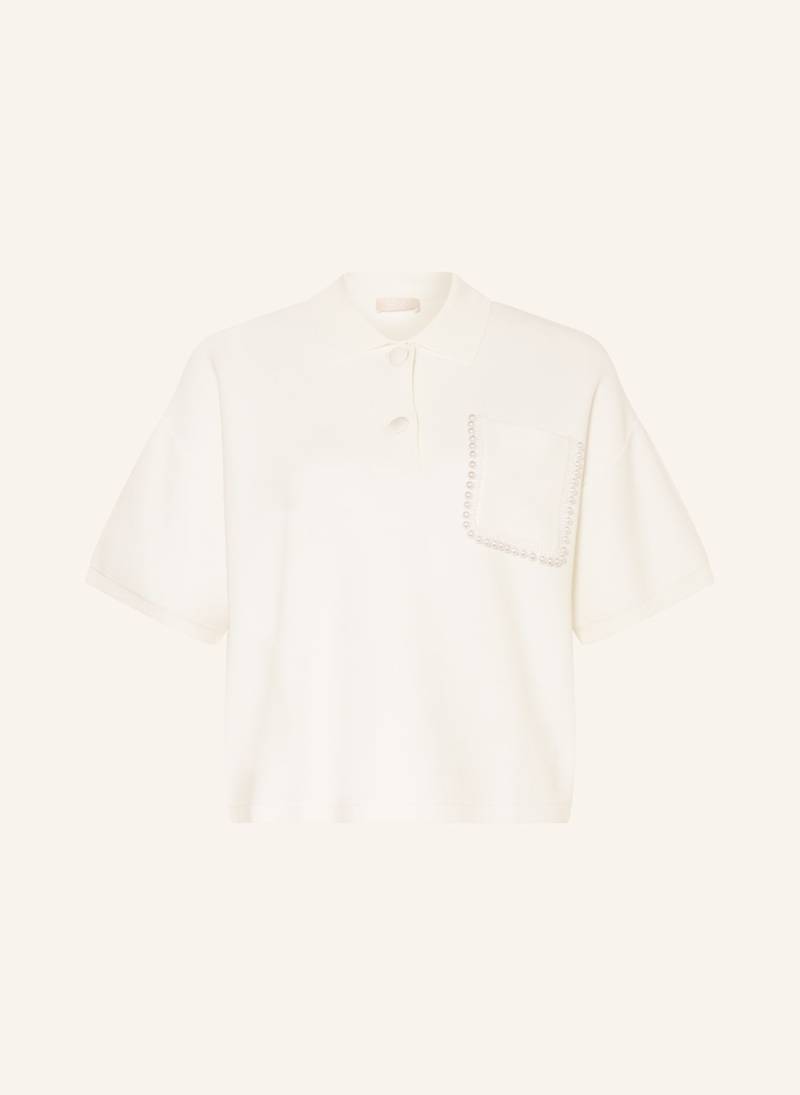 Liu Jo Piqué-Poloshirt Mit Schmuckperlen weiss von LIU JO