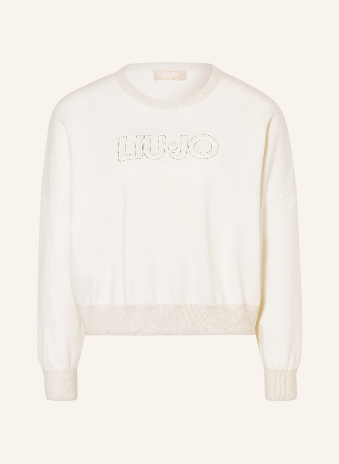 Liu Jo Pullover Mit Schmucksteinen Und Glitzergarn weiss von LIU JO