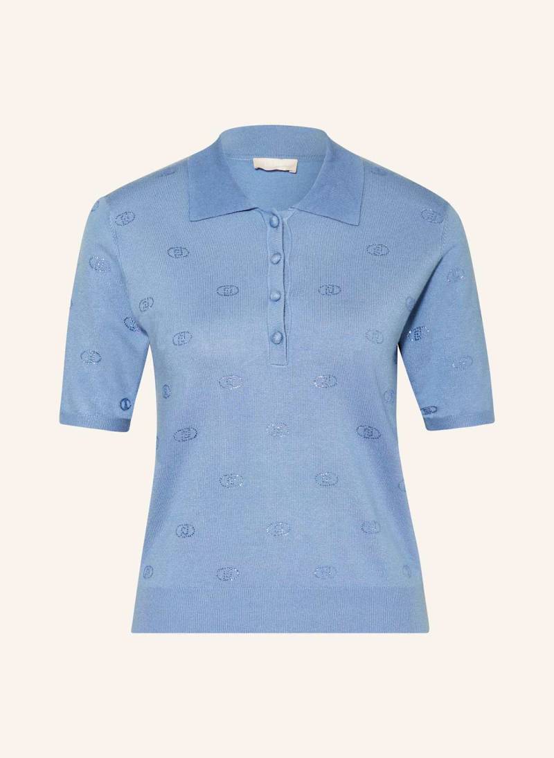 Liu Jo Strick-Poloshirt Mit Schmucksteinen blau von LIU JO