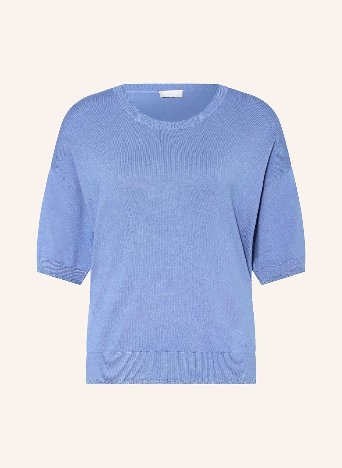 Liu Jo Strickshirt Mit Glitzergarn Und Schmucksteinen blau Liu Jo Strickshirt Mit Glitzergarn Und Schmucksteinen blau von LIU JO