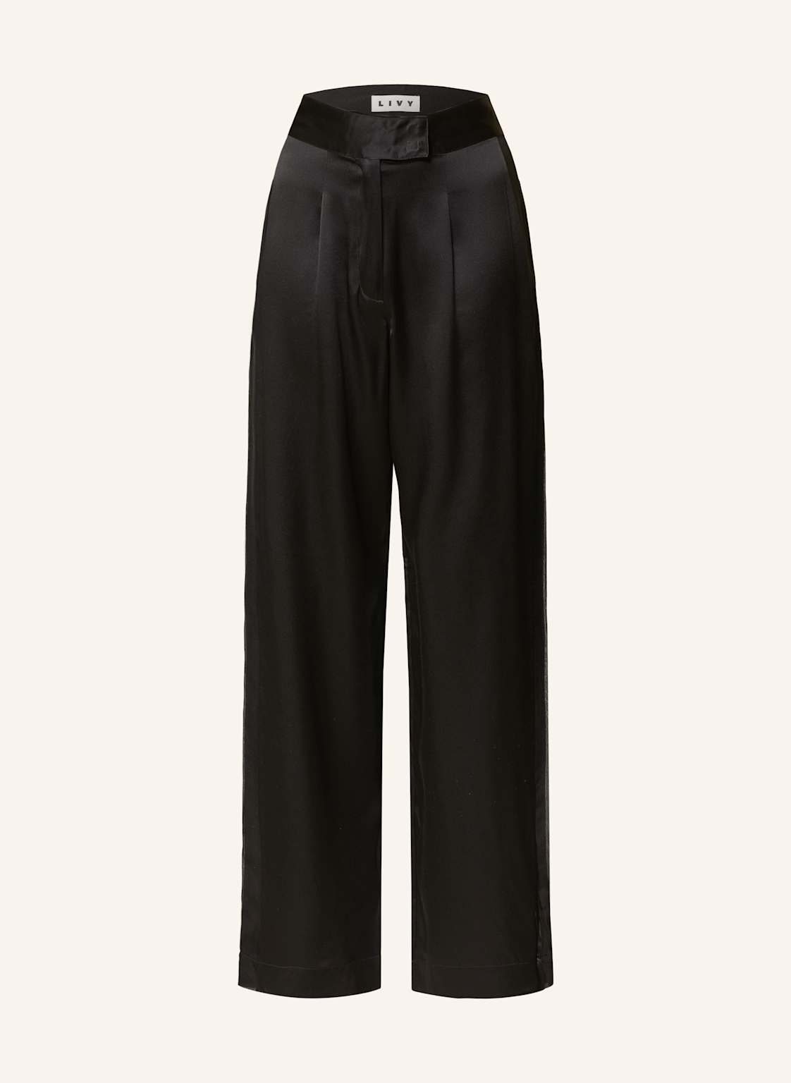 Livy Lounge-Hose Collins Aus Seide schwarz Livy Lounge-Hose Collins Aus Seide schwarz von LIVY