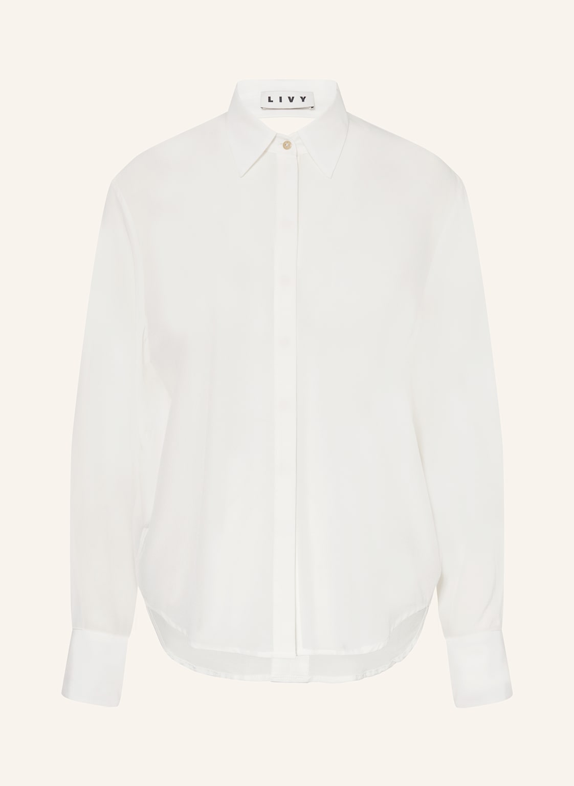Livy Lounge-Shirt Romy Aus Seide Mit Cut-Out weiss Livy Lounge-Shirt Romy Aus Seide Mit Cut-Out weiss von LIVY