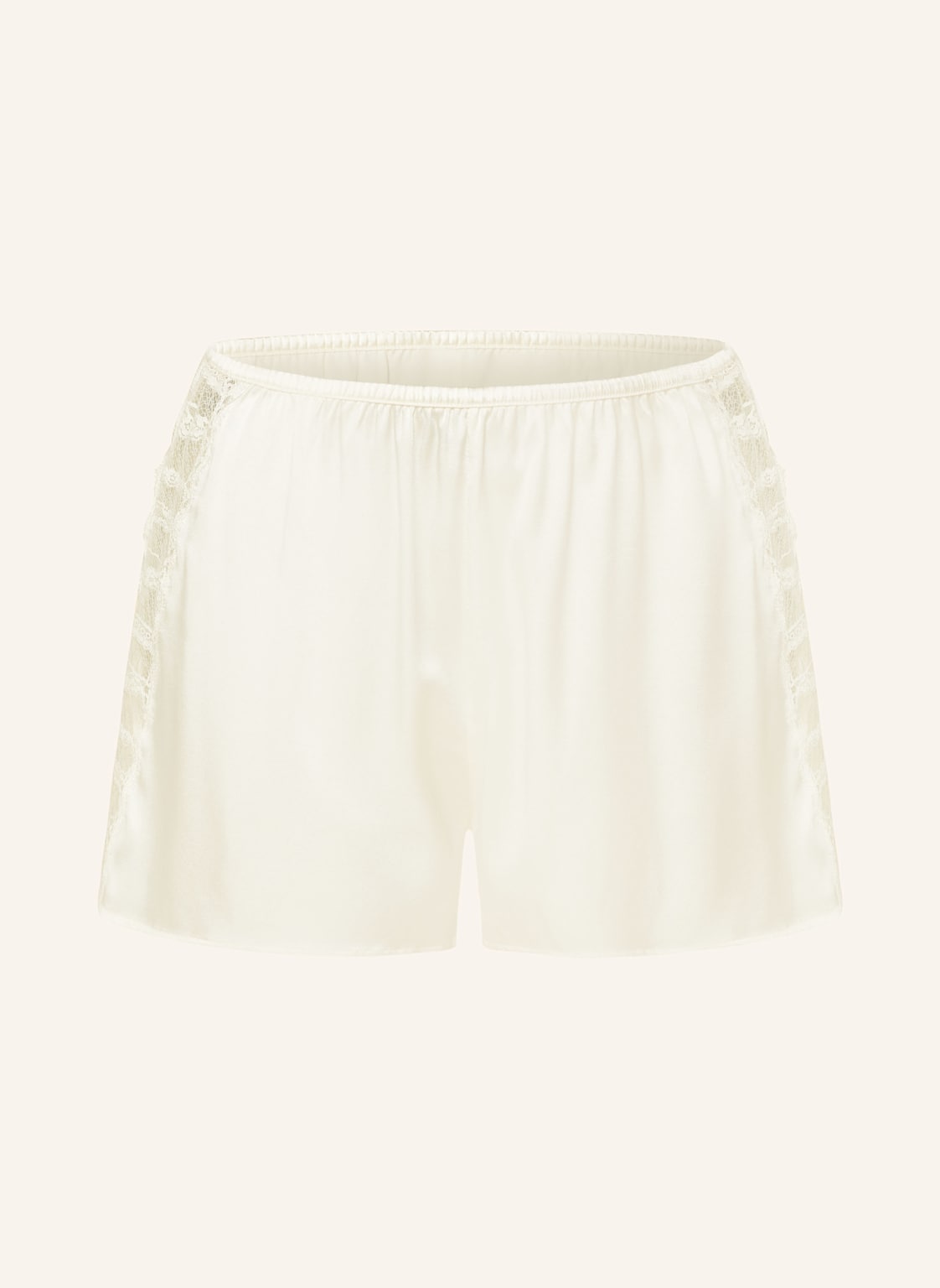 Livy Lounge-Shorts Murmure Aus Seide weiss von LIVY