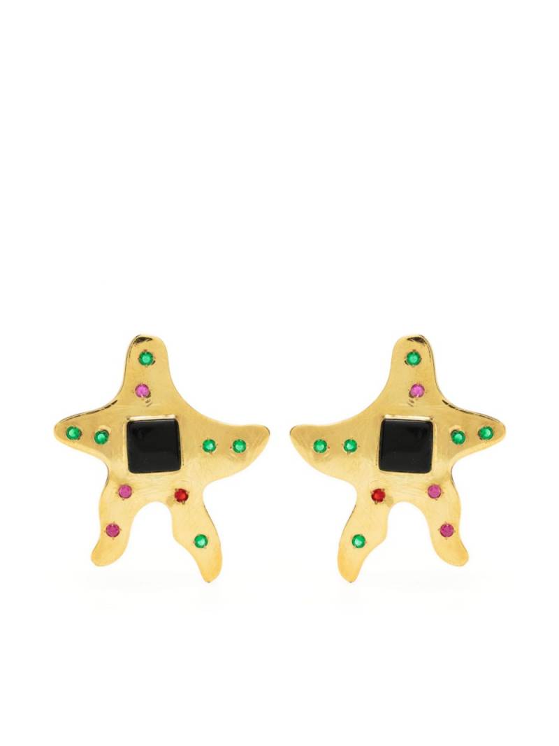 LIYA star-shaped brass earrings - Gold von LIYA