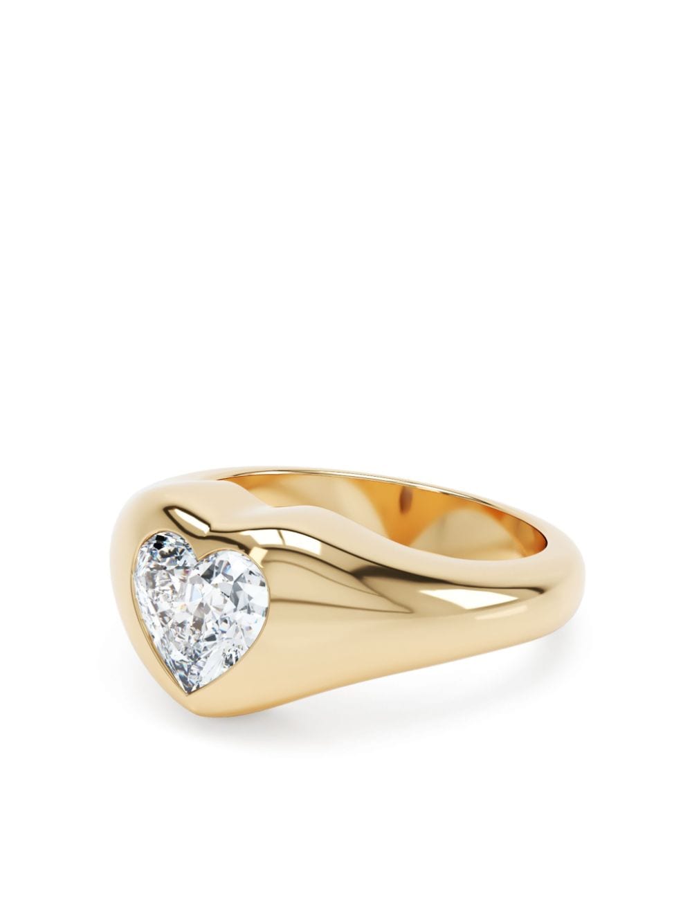 LOEV 14kt recycled yellow gold Curve diamond ring von LOEV