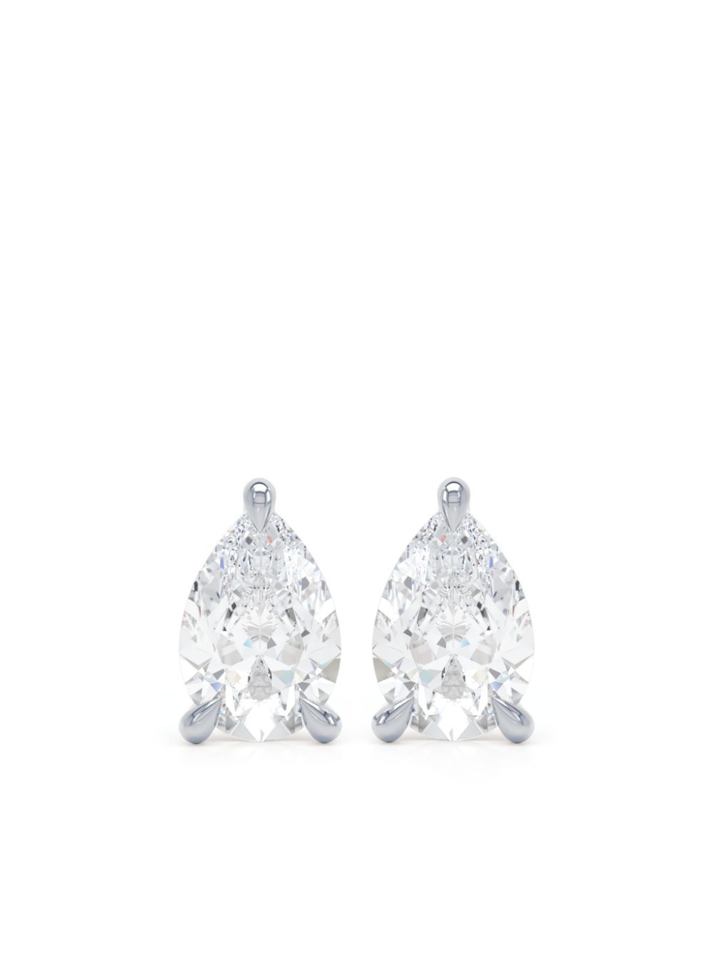 LOEV 18kt recycled white gold The Pear diamond earrings - Silver von LOEV