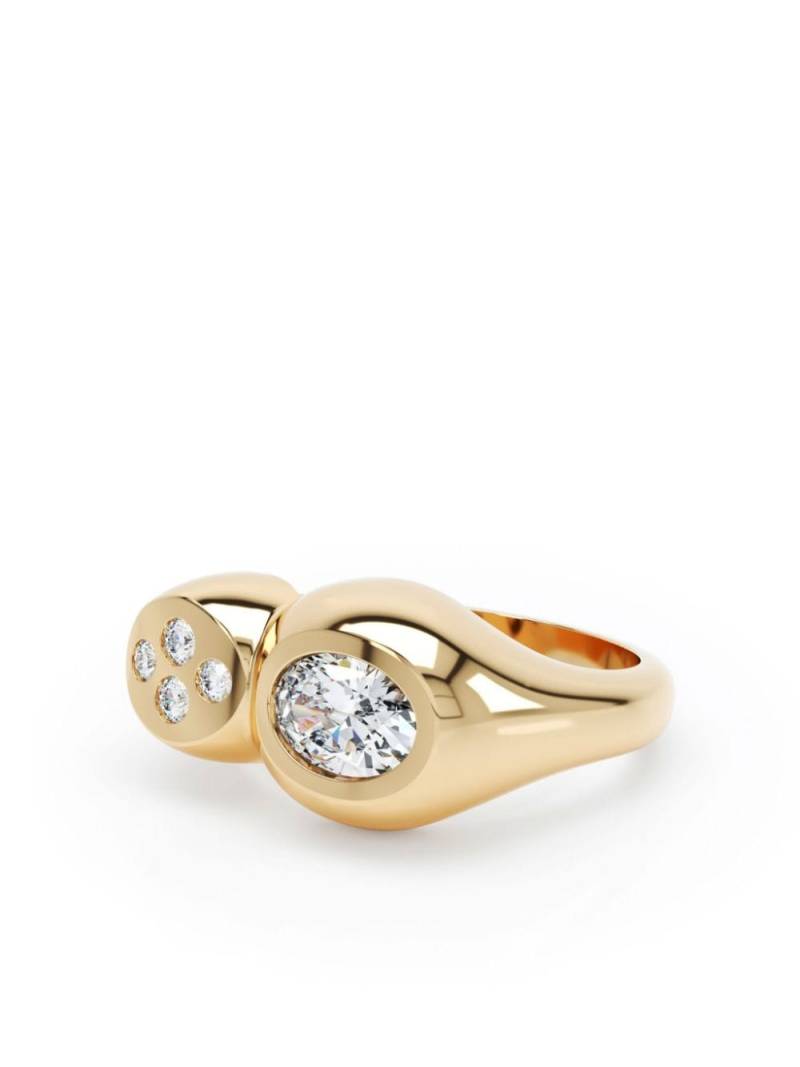 LOEV 18kt recycled yellow gold Curve diamond ring von LOEV