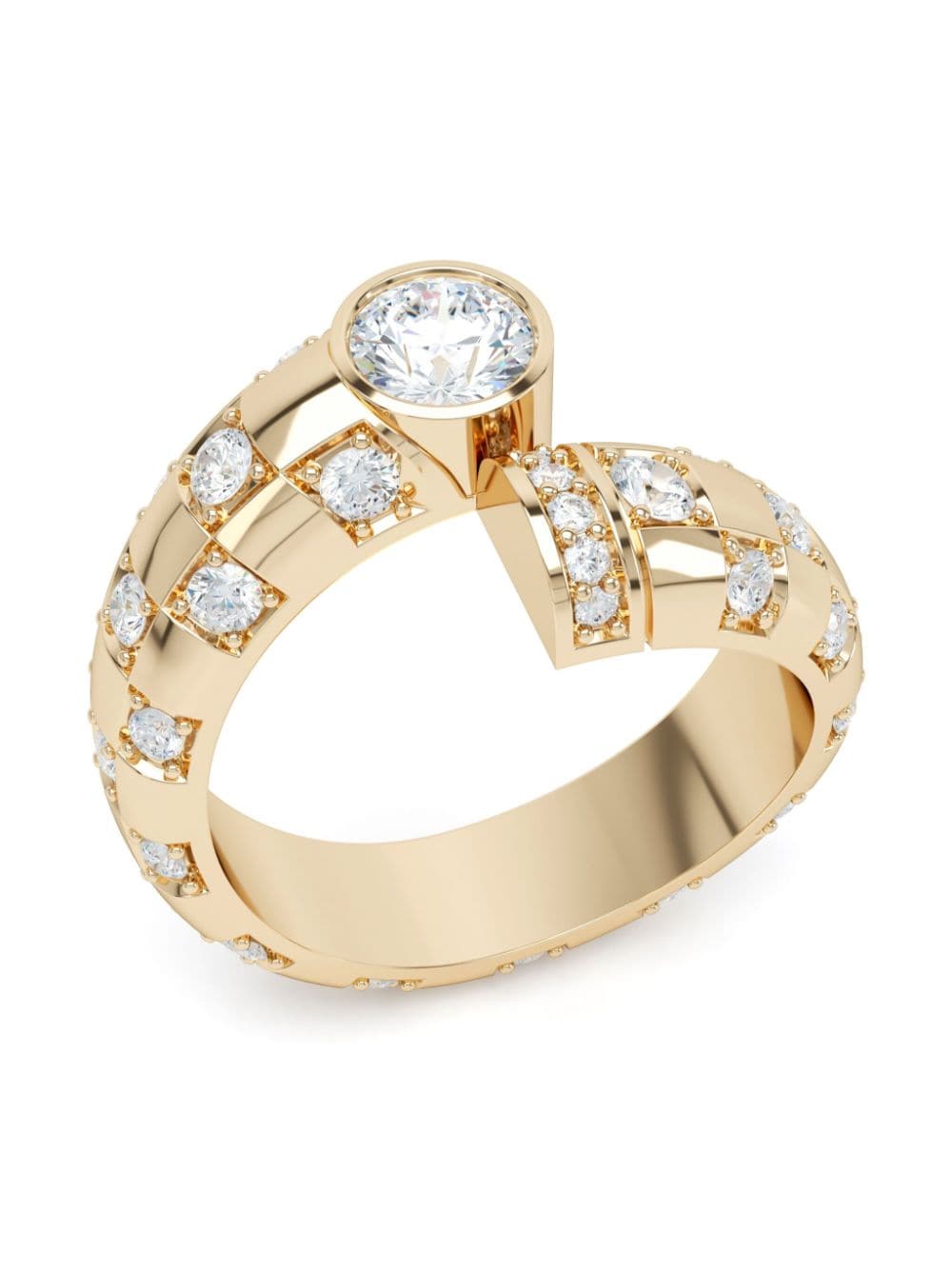 LOEV 18kt recycled yellow gold Toi Et Moi diamond ring von LOEV