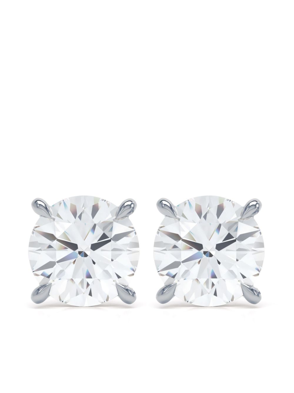 LOEV 18kt white gold diamond stud earrings - Silver von LOEV