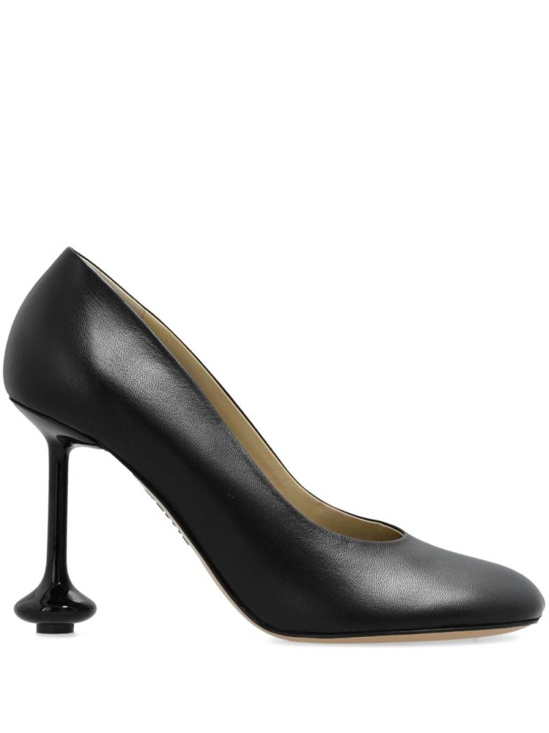 LOEWE 100mm Toy sculpted-heel leather pumps - Black von LOEWE