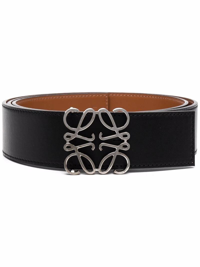 LOEWE Anagram-buckle leather belt - Black von LOEWE