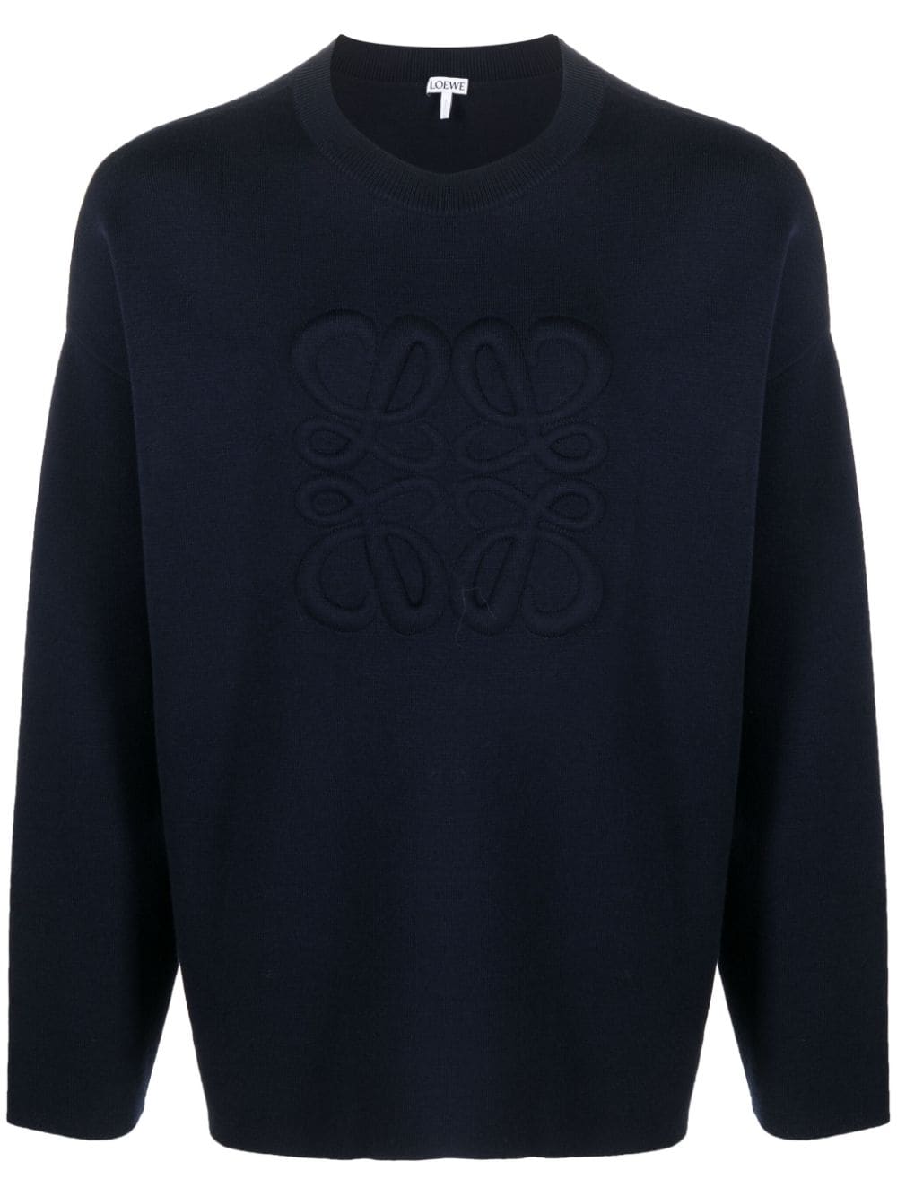 LOEWE Anagram-embossed wool jumper - Blue von LOEWE