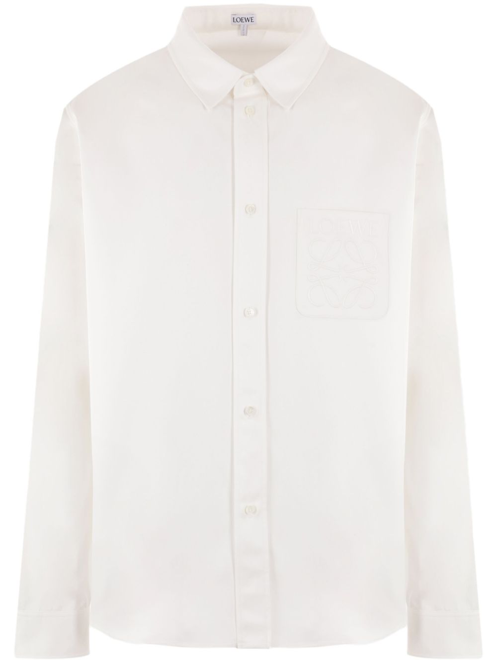 LOEWE Anagram-embroidered cotton shirt - White von LOEWE